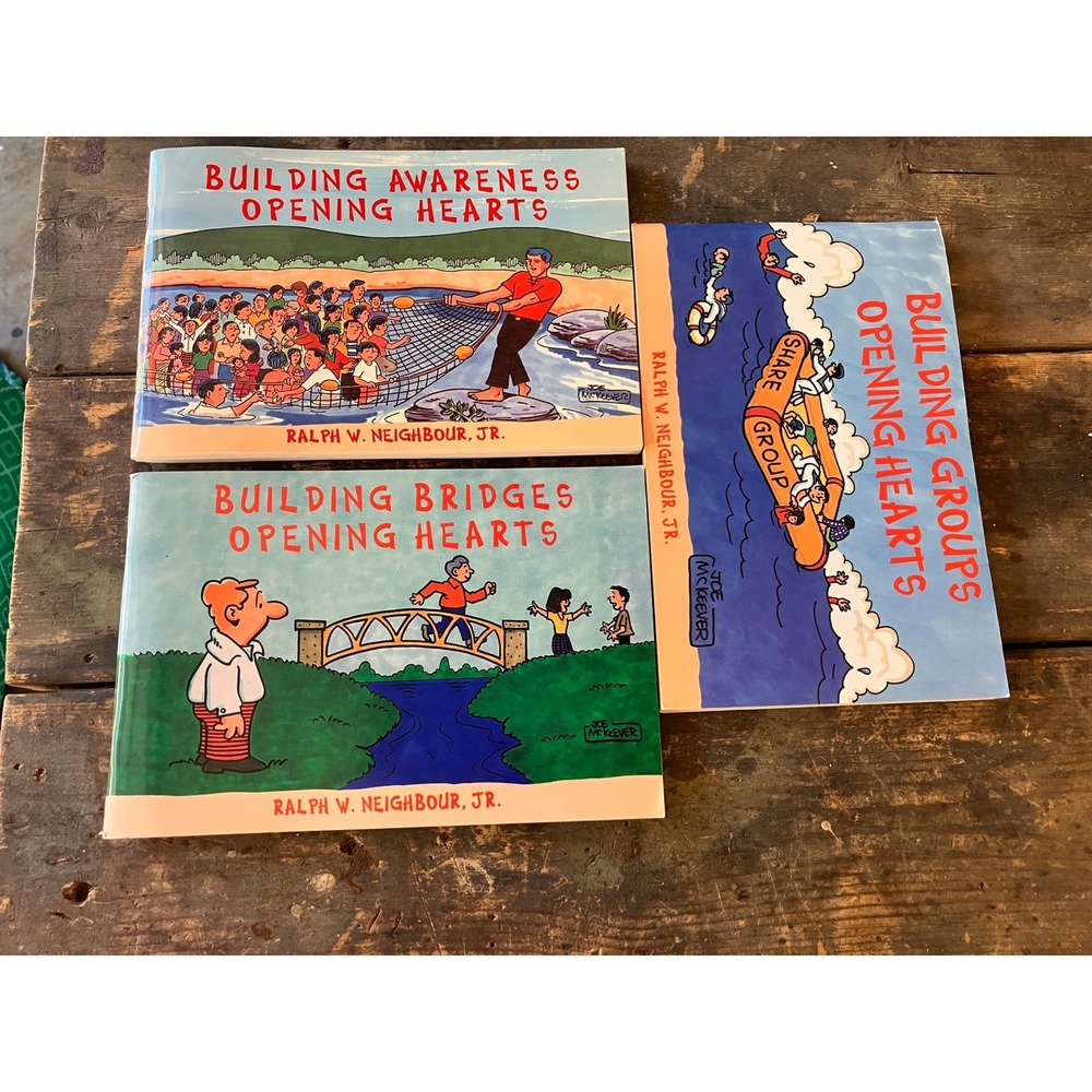Ralph W Neighbour Jr Opening Hearts Share Group Training 3 Book Set 1991 Vintage